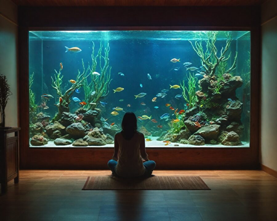 Los beneficios de la meditación con acuarios en casa