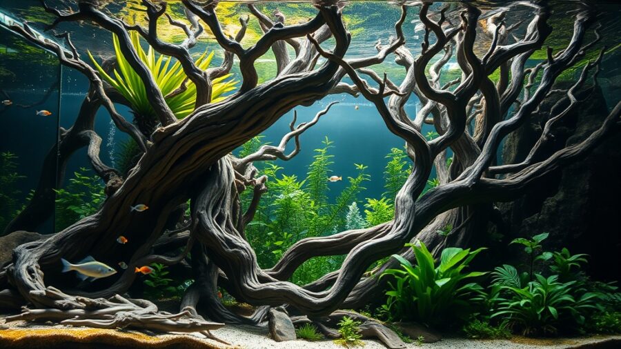 Troncos y Raíces: Decoración de Acuarios Natural